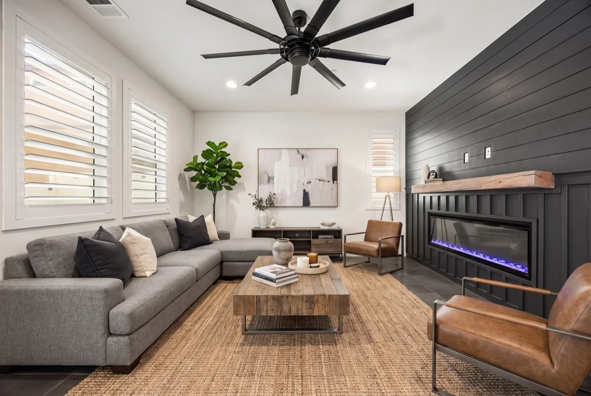 Before virtual staging: empty Los Angeles living room